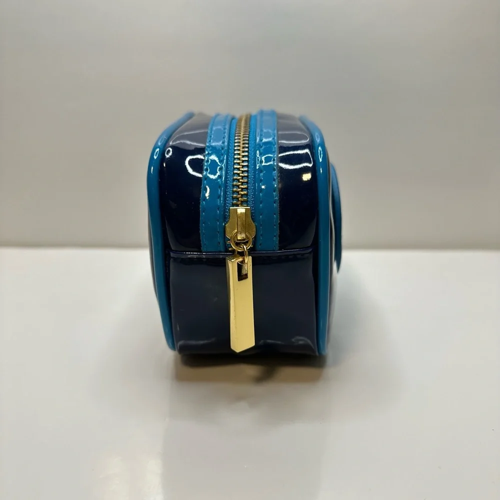 Tory Burch Cosmetic Bag – Blue Patent Leather - Picture 4 of 11